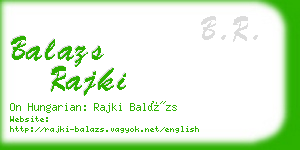 balazs rajki business card